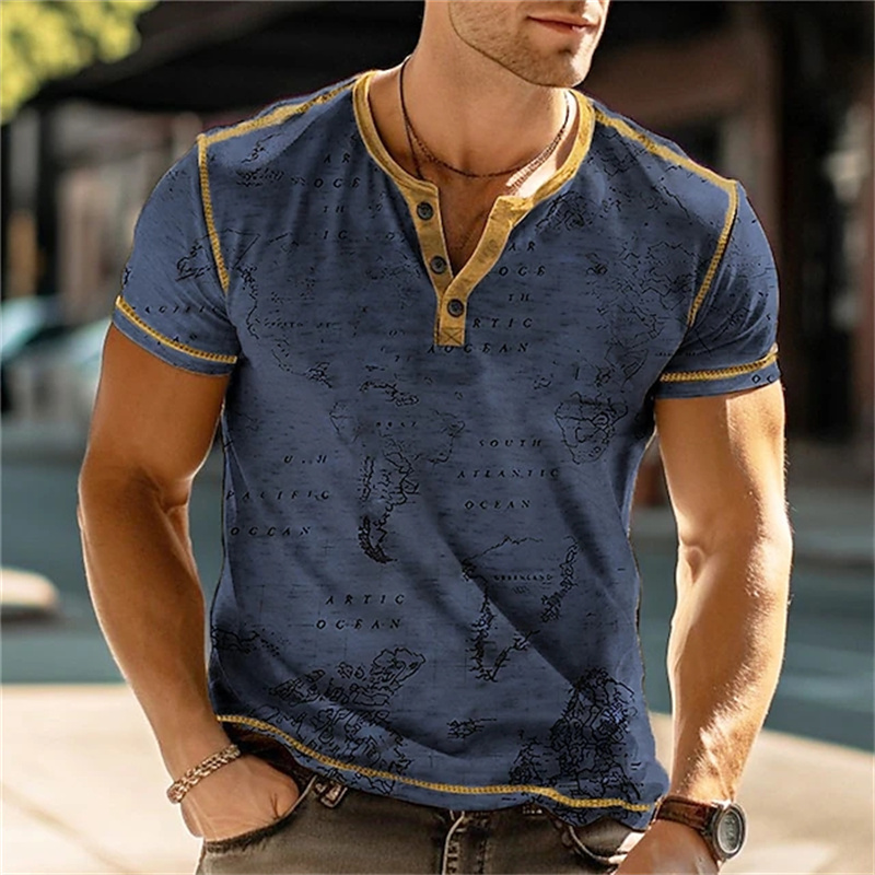 Men's Henry Shirts Funny 3D Pr - Vintage Fashion Mens recensione e prezzo