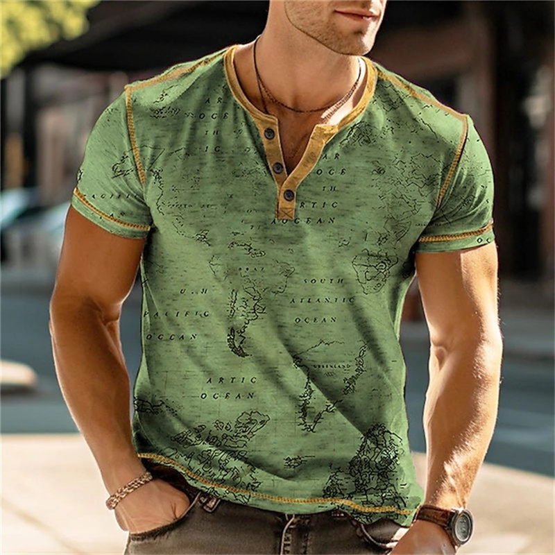 Men's Henry Shirts Funny 3D Pr - Vintage Fashion Mens recensione e prezzo