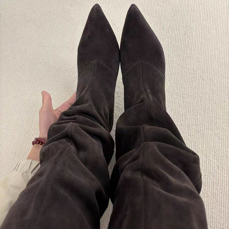 Suede Slouch Knee High Boots W - Vintage Fashion Designers recensione e prezzo