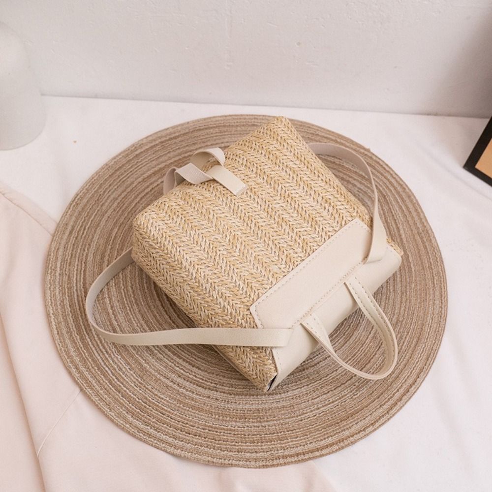 Fashion PU Leather Straw Backp - Vintage Fashion Look recensione e prezzo