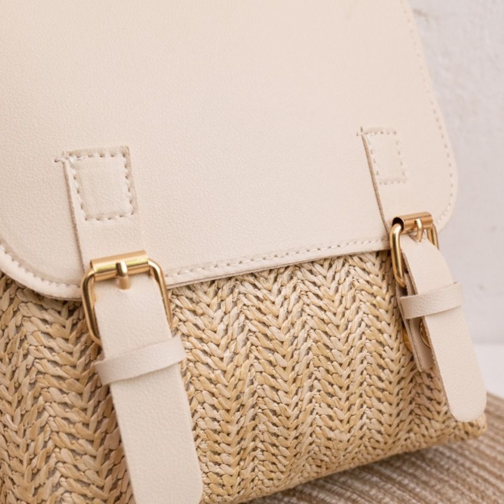 Fashion PU Leather Straw Backp - Vintage Fashion Look recensione e prezzo