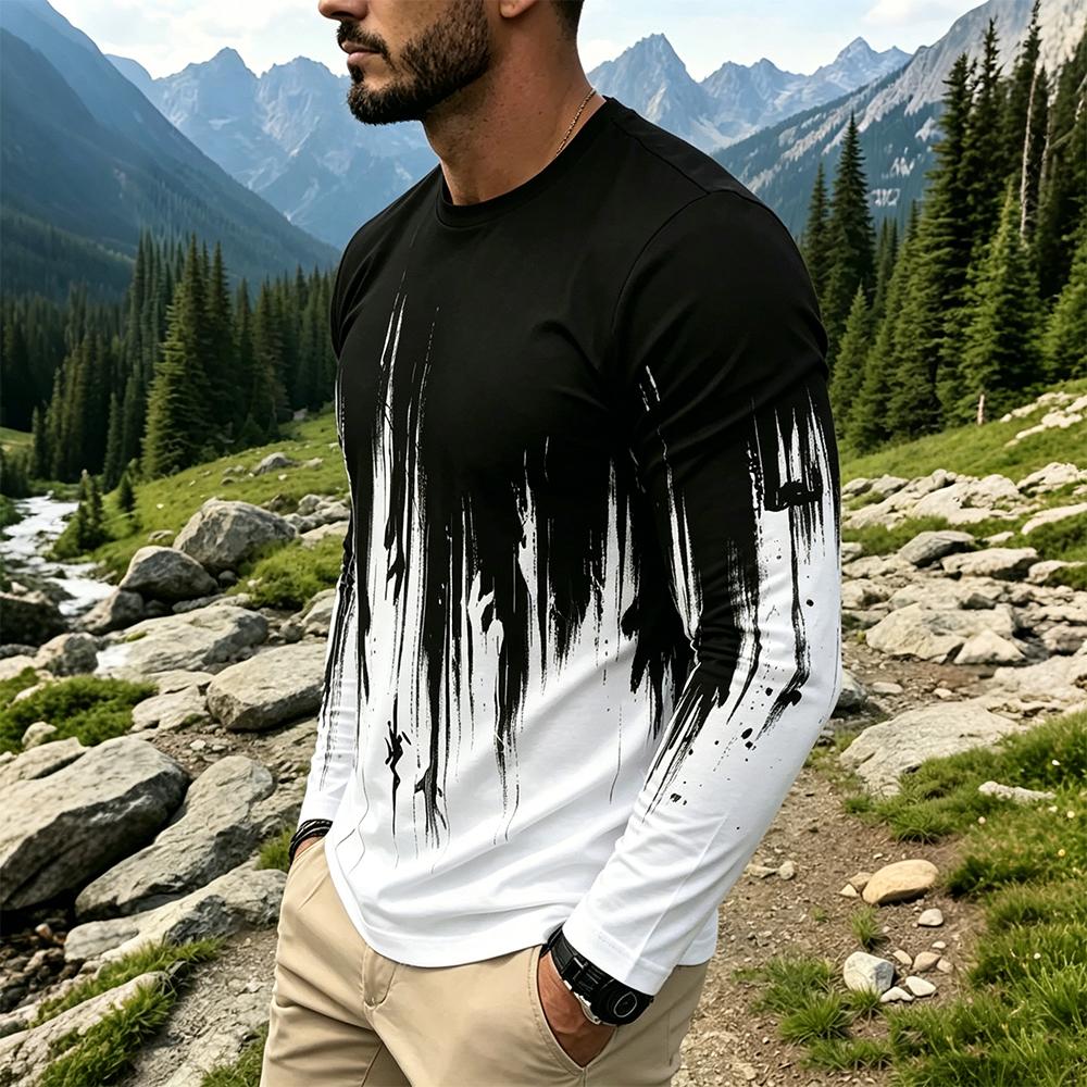Men's Gradient Ink Splash Long - Vintage Fashion Mens recensione e prezzo