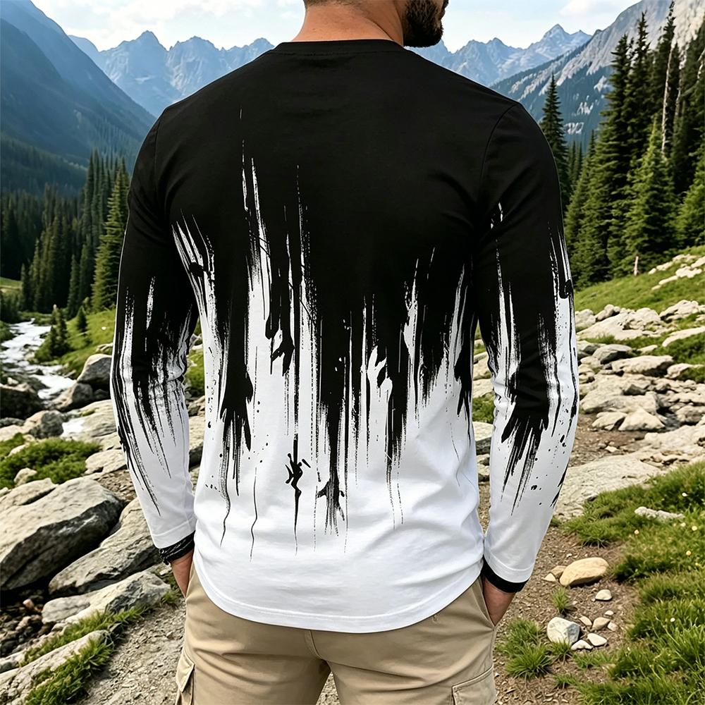 Men's Gradient Ink Splash Long - Vintage Fashion Mens recensione e prezzo
